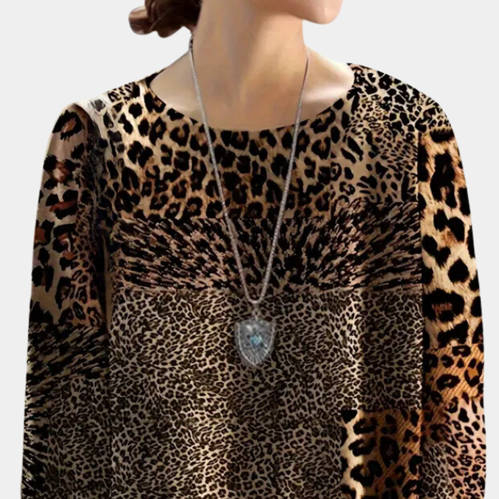 MARTHA - Trendy Leopardmønstret Sweater til Damer