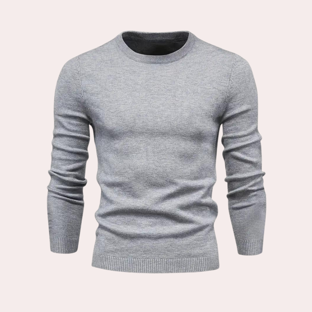 Afslappet strikket herresweater