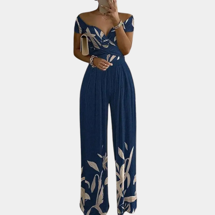 Stilfuld off-shoulder jumpsuit til kvinder