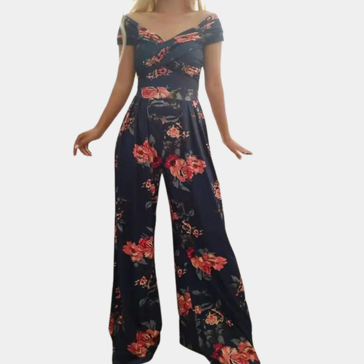 Stilfuld off-shoulder jumpsuit til kvinder