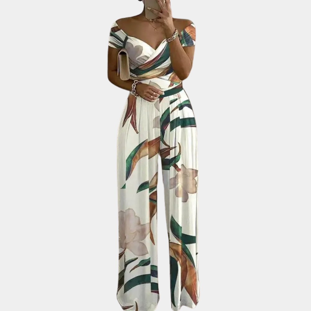 Stilfuld off-shoulder jumpsuit til kvinder