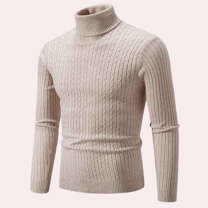 Komfortabel strikket herresweater