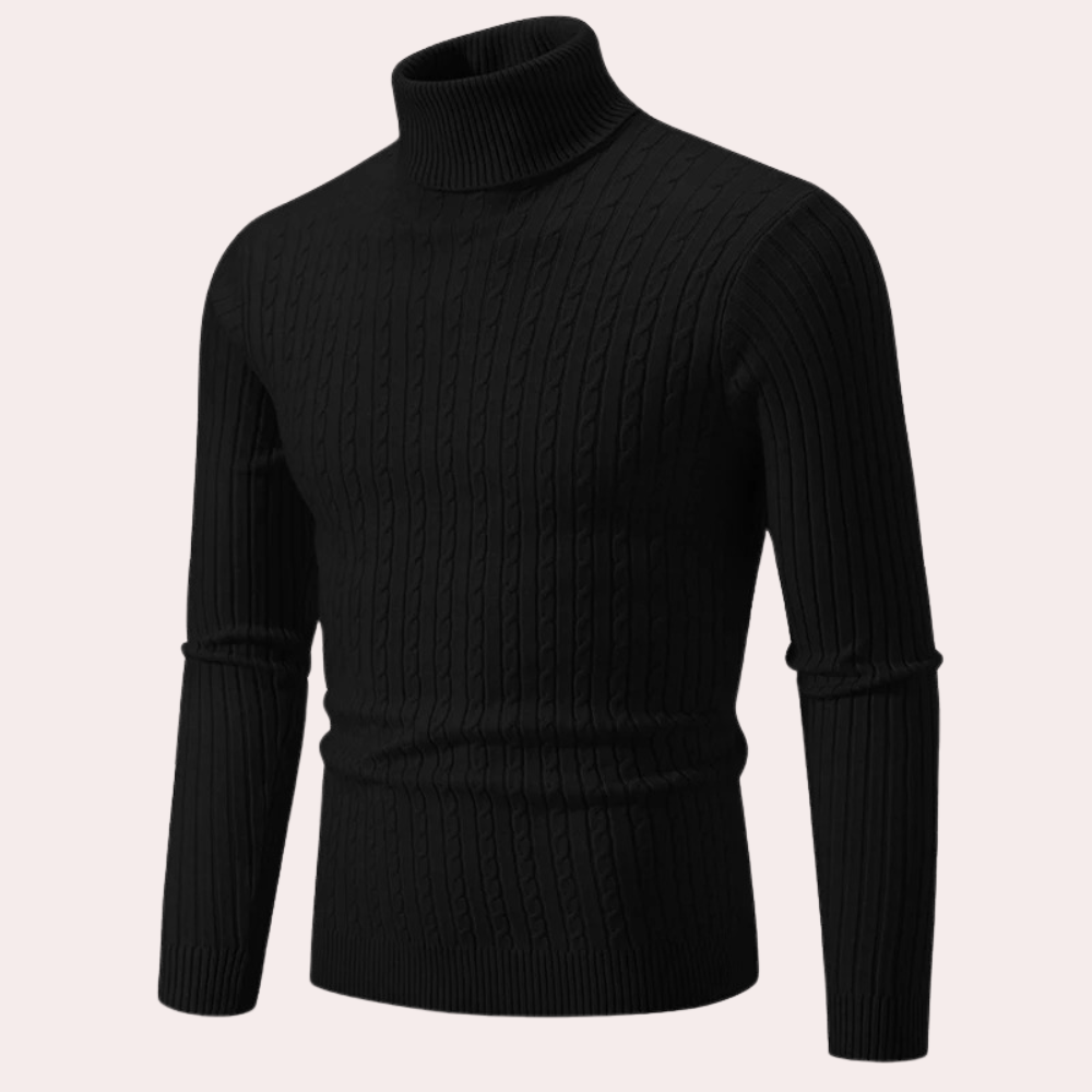 Komfortabel strikket herresweater