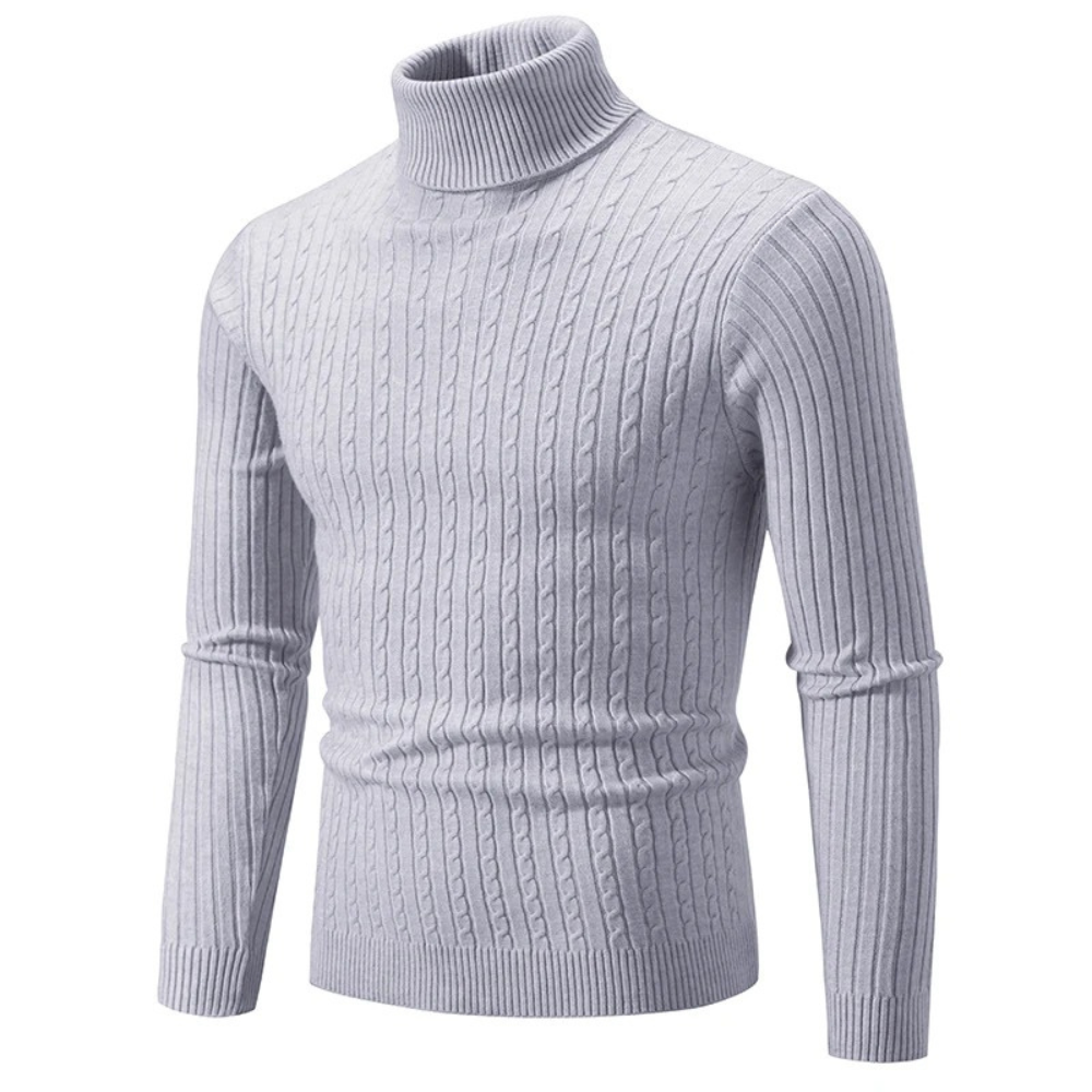 Komfortabel strikket herresweater