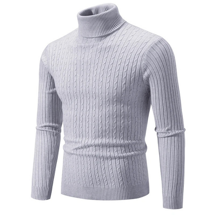 Komfortabel strikket herresweater