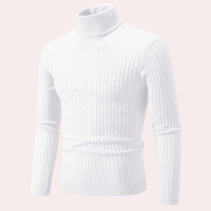 Komfortabel strikket herresweater