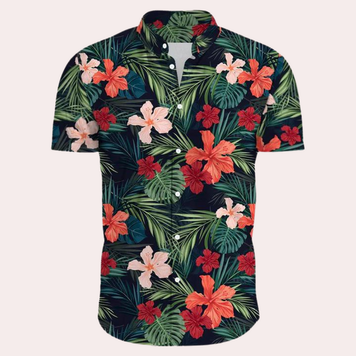 Farverig og trendy hawaiiskjorte til mænd