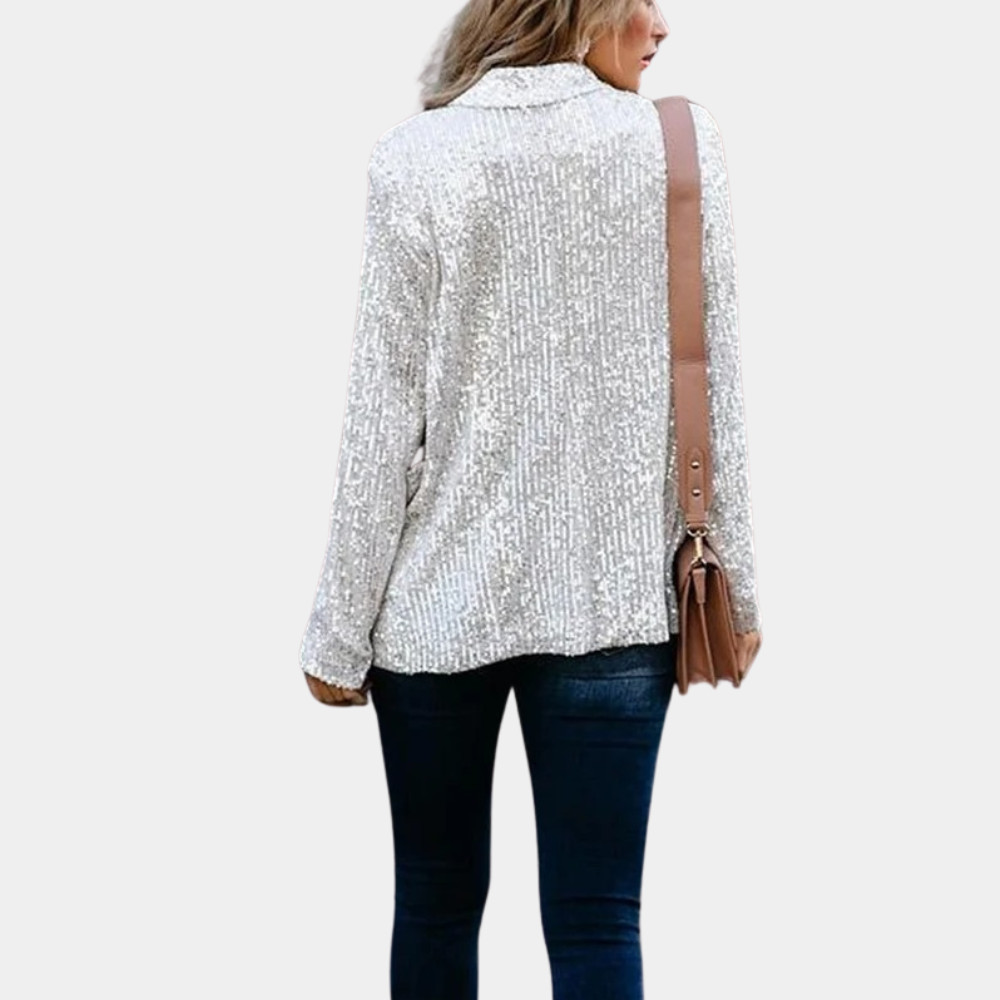 Chic glitterblazer til kvinder