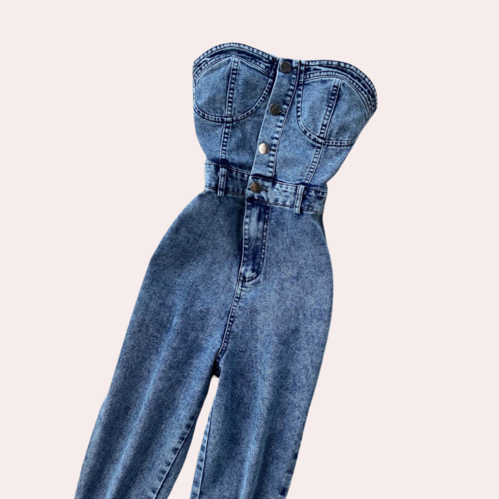 Stropløs jumpsuit til kvinder