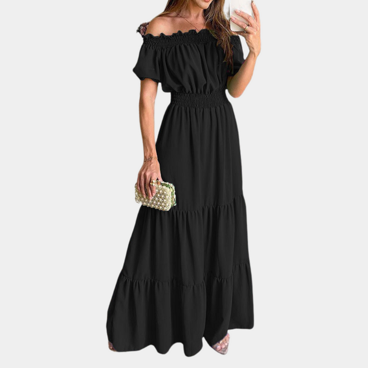 Elegant off shoulder maxikjole til kvinder