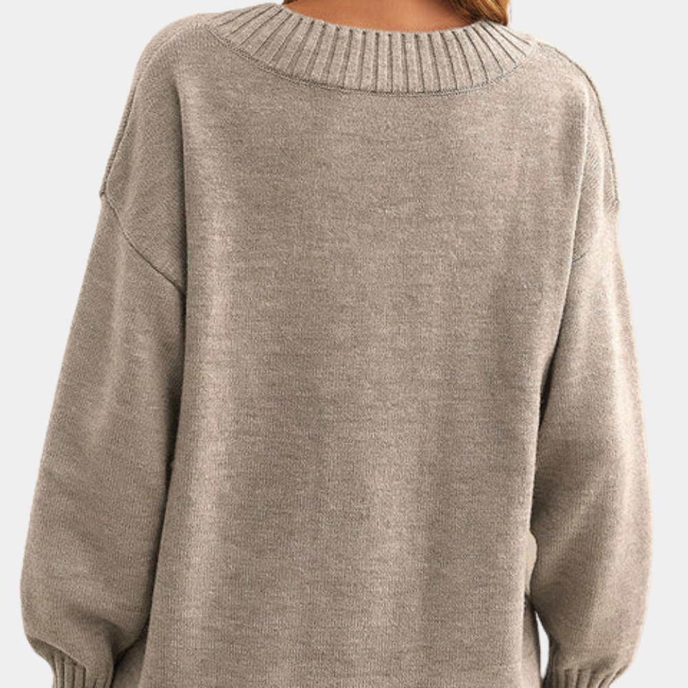 Elegant sweater med v-hals til kvinder