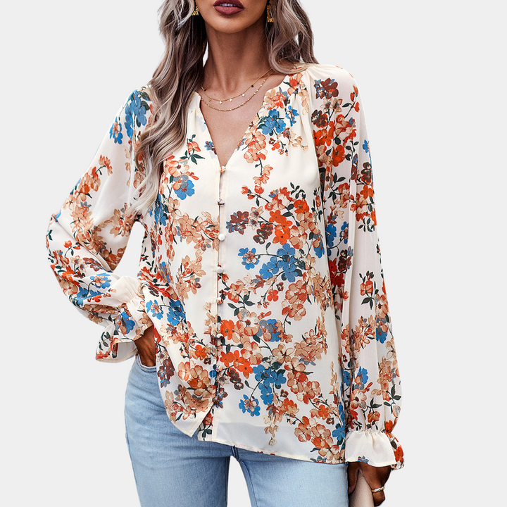 Smaida - Elegant blomstret bluse til kvinder