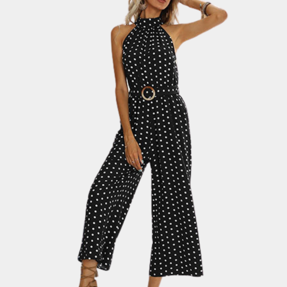 Elegant jumpsuit med halterneck til kvinder