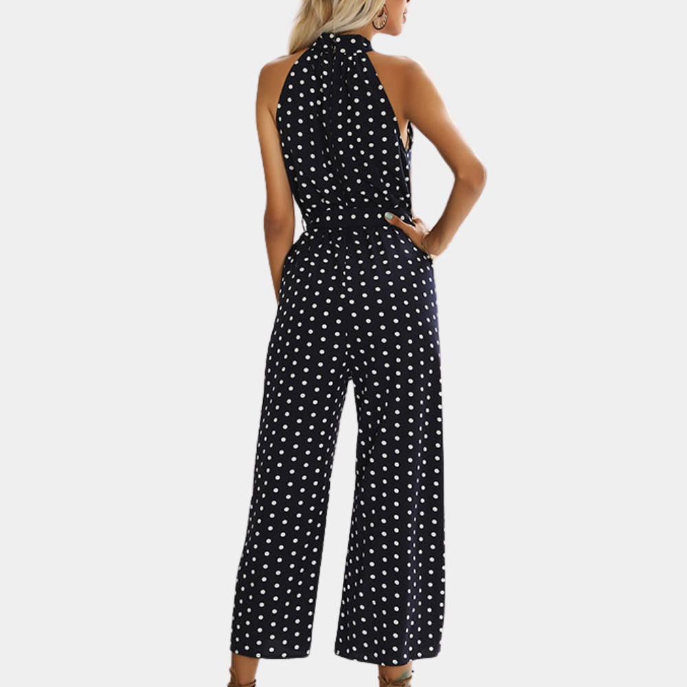 Elegant jumpsuit med halterneck til kvinder