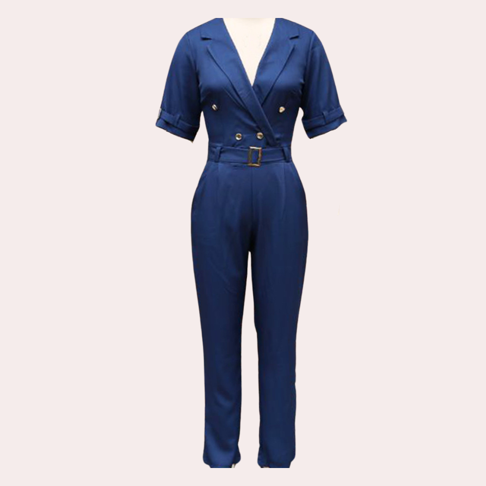 Elegant jumpsuit til kvinder med v-hals