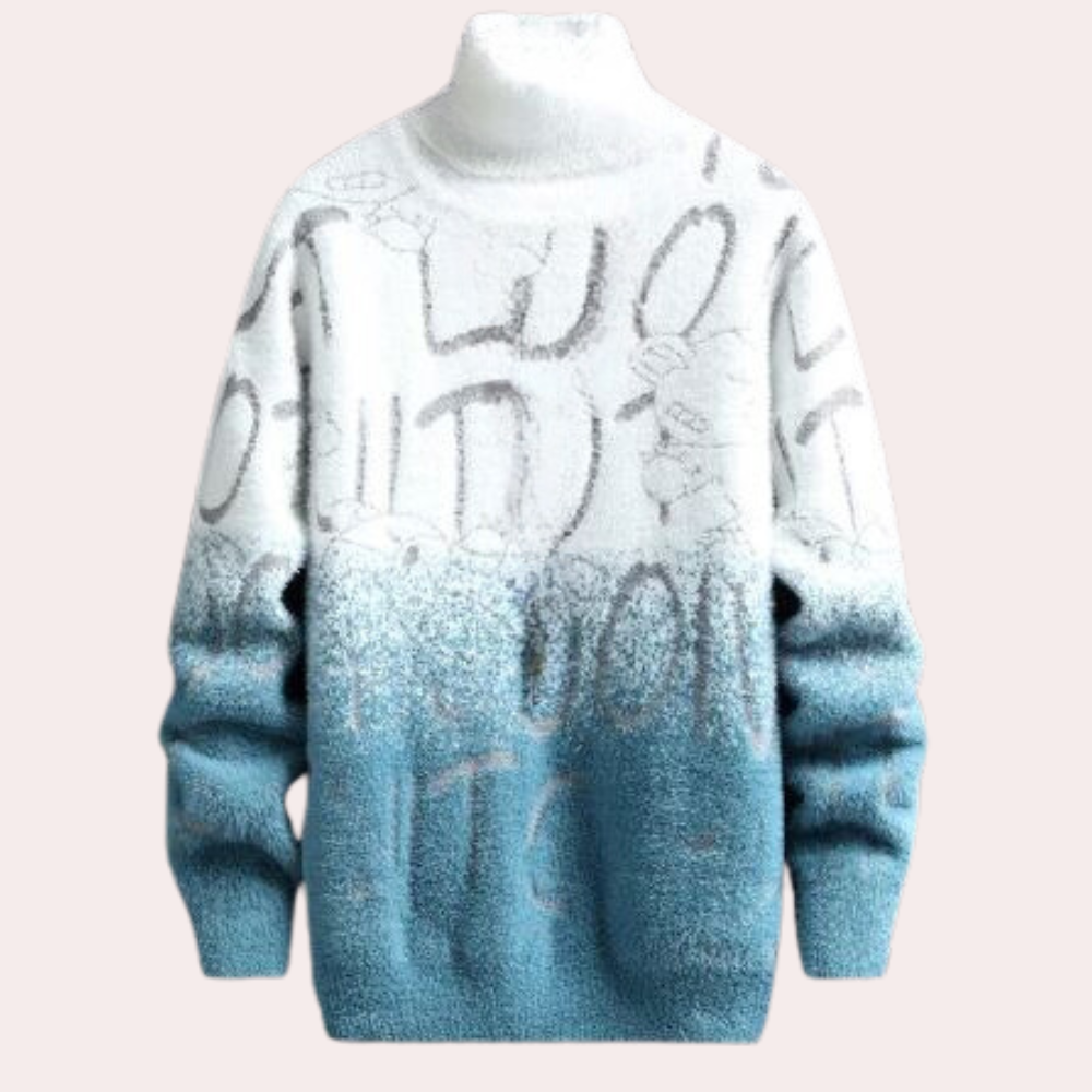 Stilfuld rullekravesweater til mænd