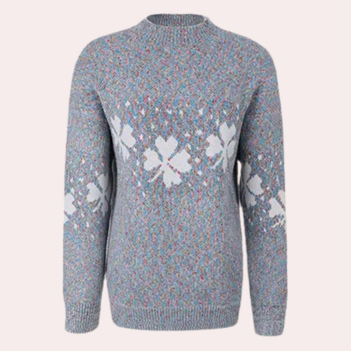 Varm strikket sweater til kvinder