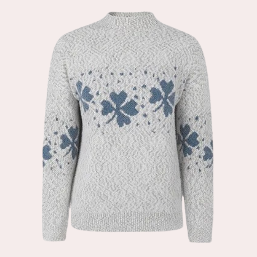 Varm strikket sweater til kvinder