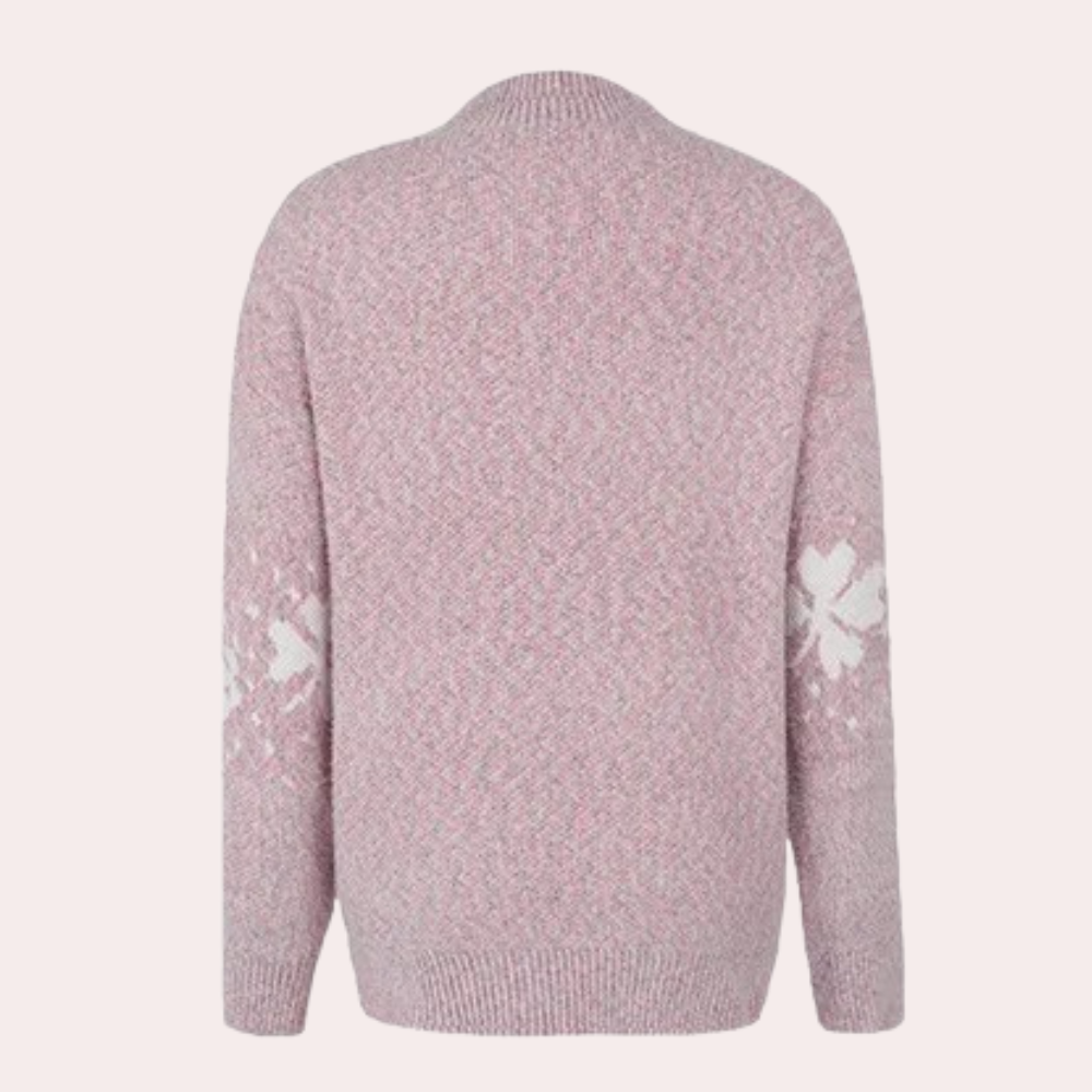 Varm strikket sweater til kvinder