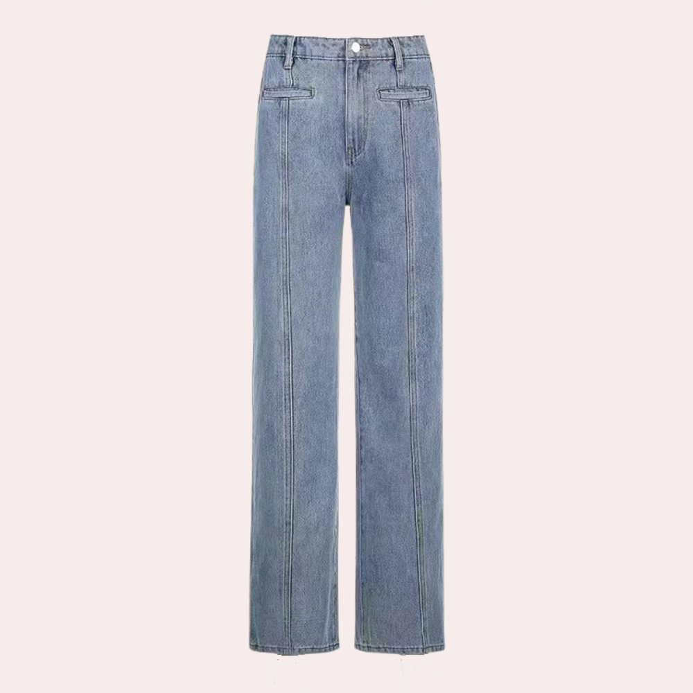 Trendy flared jeans til kvinder med stjernepatch