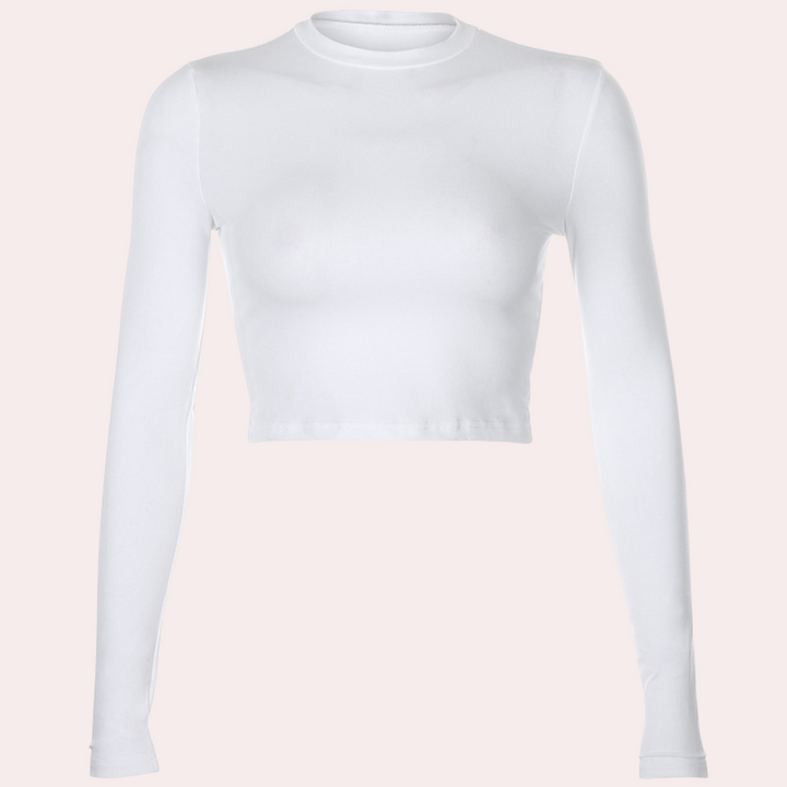 Langærmet crop top til kvinder