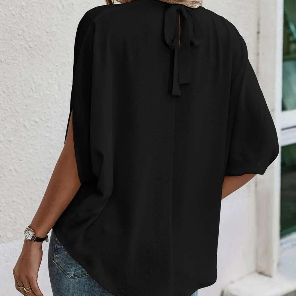 Ramona - Elegant Chiffon Bluse med krave