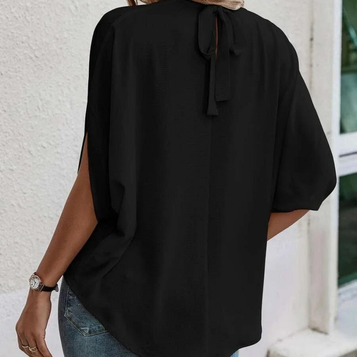 Ramona - Elegant Chiffon Bluse med krave