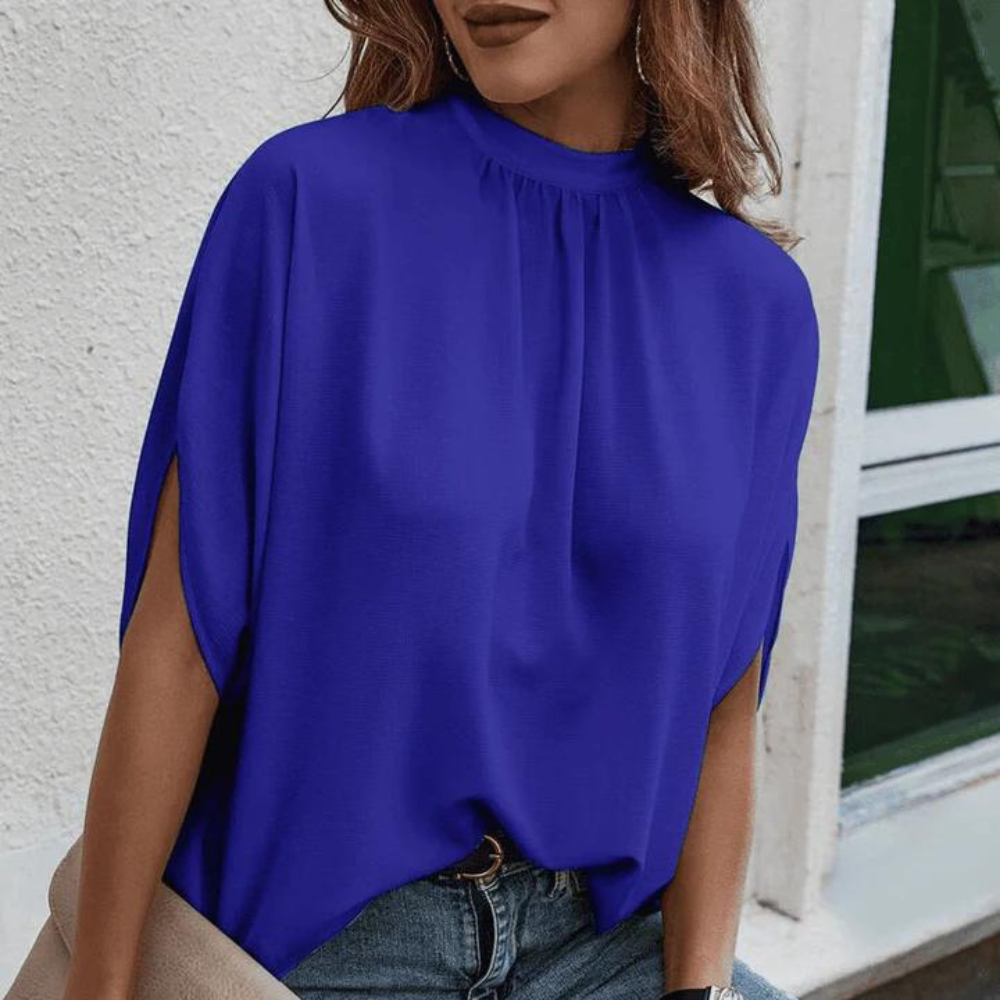 Ramona - Elegant Chiffon Bluse med krave