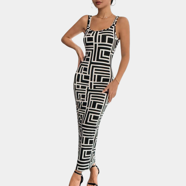 Elsa - Geometrisk Bodycon Kjole