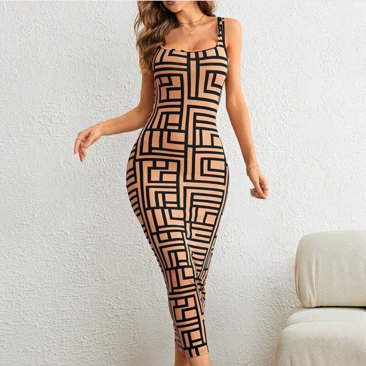 Elsa - Geometrisk Bodycon Kjole