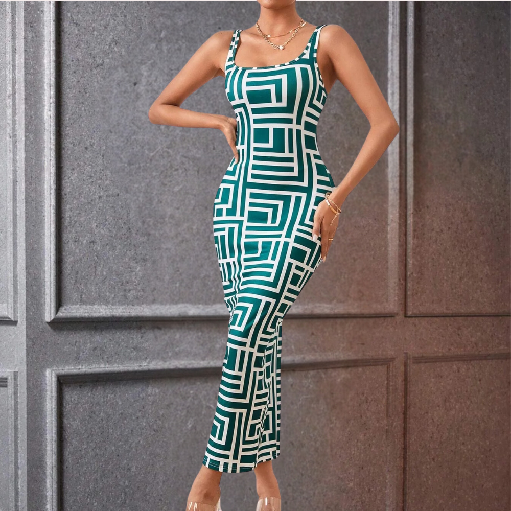 Elsa - Geometrisk Bodycon Kjole