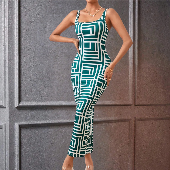 Elsa - Geometrisk Bodycon Kjole