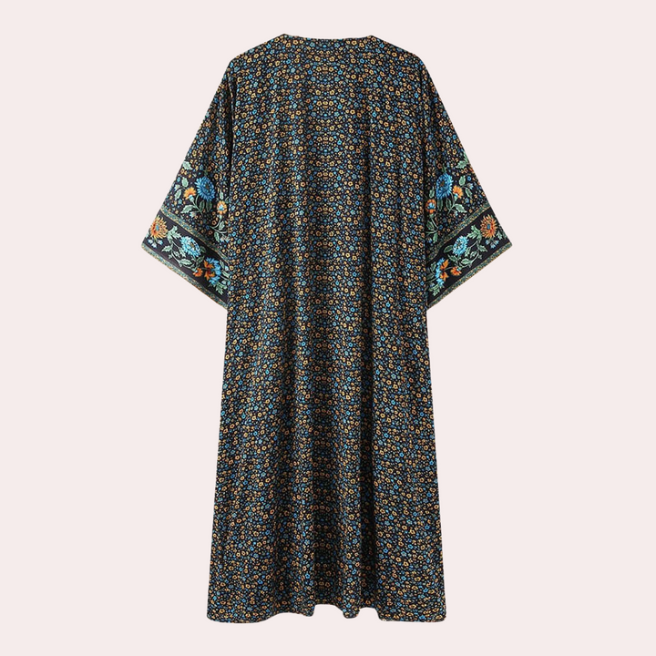 Courtney - Floralt Boho Chic Langærmet Cardigan