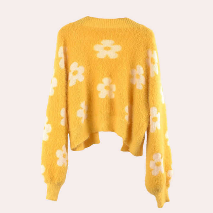 Gaspara - Let og Livlig Cozy Floral Cardigan til kvinder