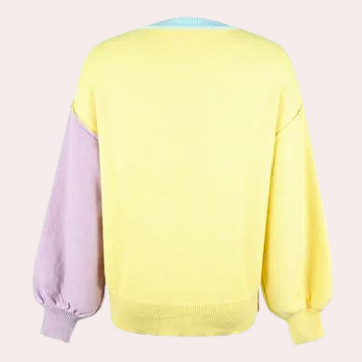 Alejandra - Farverig Color Block Sweater til Kvinder