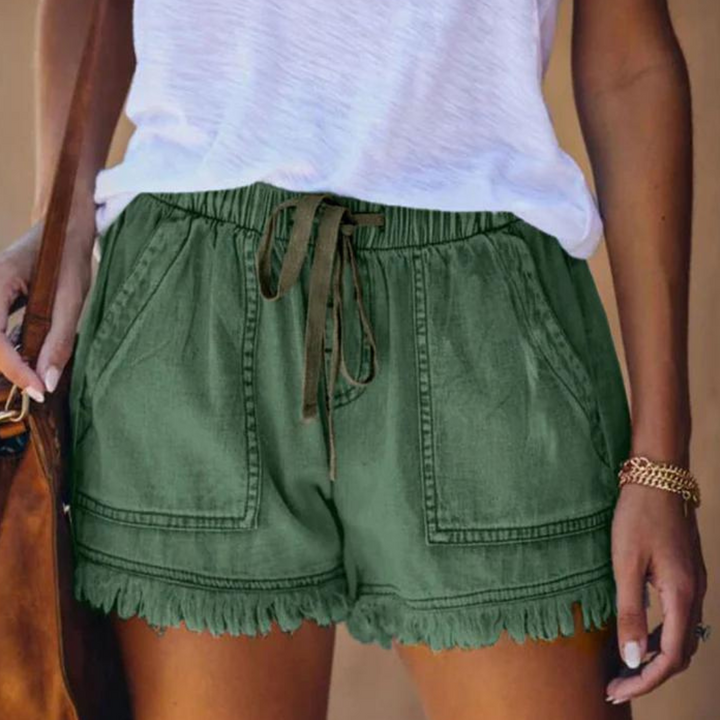 Delfine - Enkel Elegance Kvinders Casual Shorts med Sidelommer