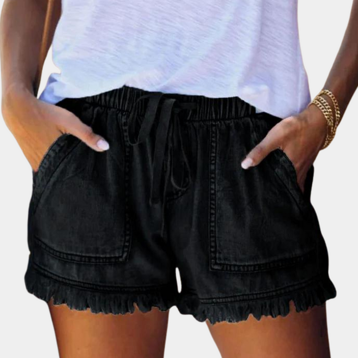 Delfine - Enkel Elegance Kvinders Casual Shorts med Sidelommer