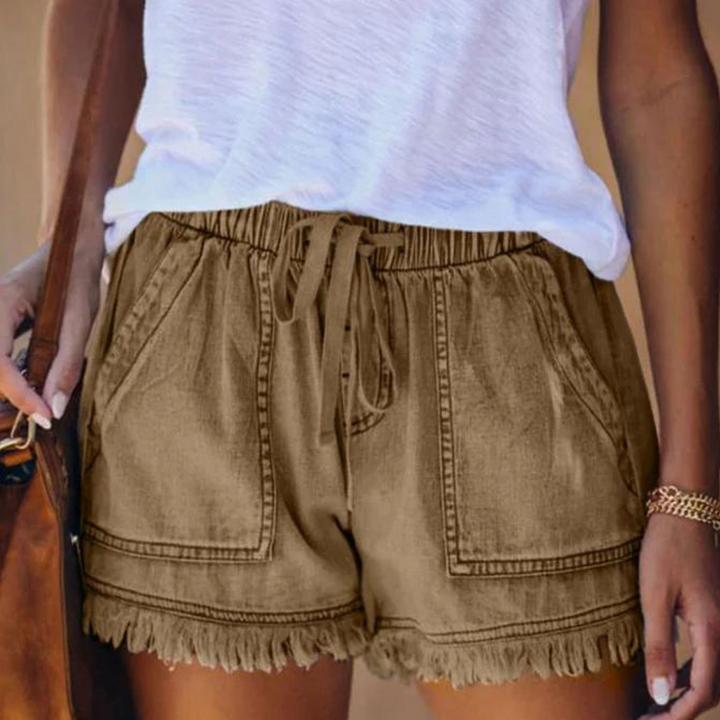 Delfine - Enkel Elegance Kvinders Casual Shorts med Sidelommer