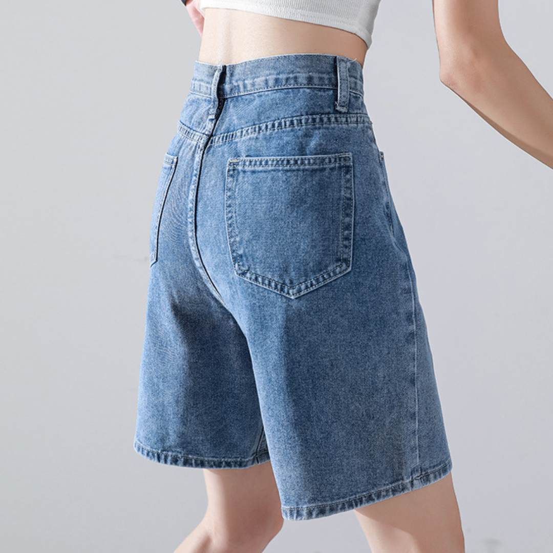 Liesel - Trendy Casual Denim Shorts til Dame