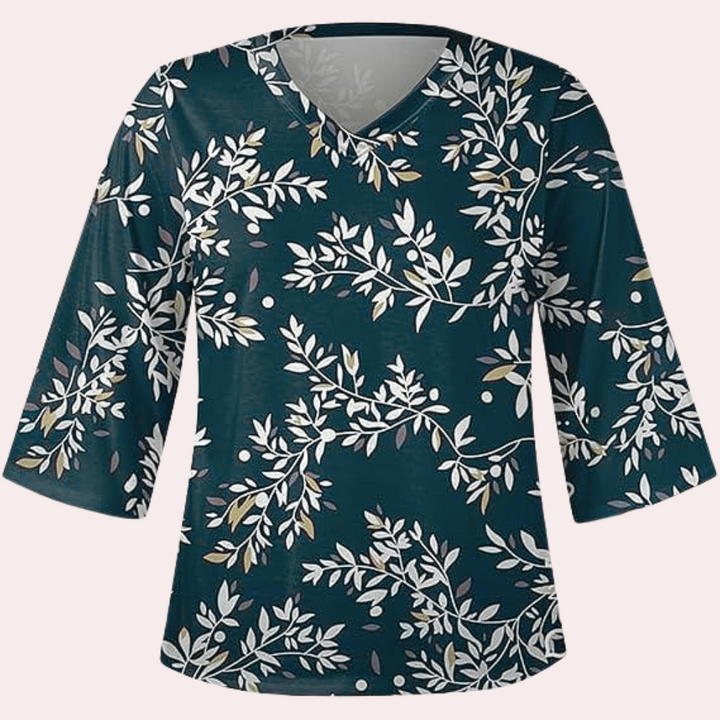 Thais - Vintage blomstret bluse til kvinder