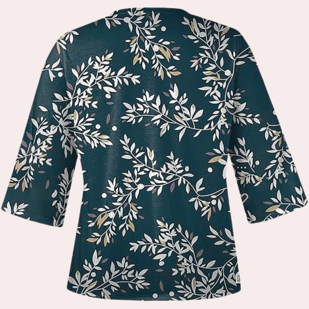 Thais - Vintage blomstret bluse til kvinder