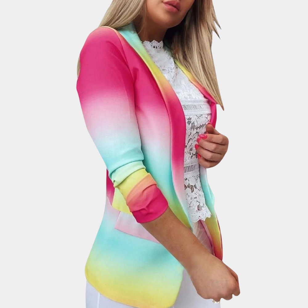 Sinead - Farverig Tie-Dye Blazer til kvinder