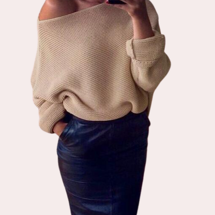 Mirka - Stilfuld off shoulder-sweater til kvinder