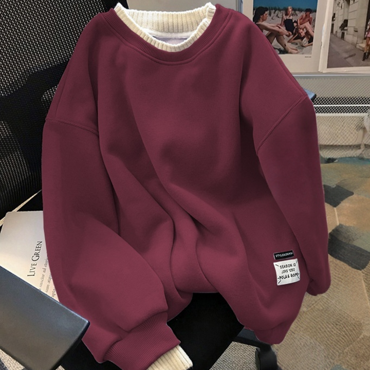 Joana - Minimalistisk løstsiddende sweatshirt til kvinder