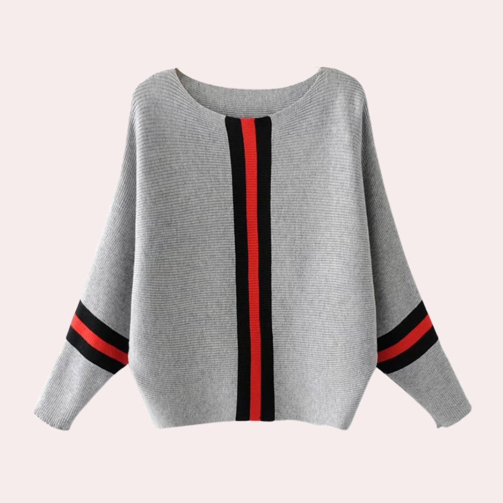 Karine - Afslappet sweater med lodrette striber til kvinder