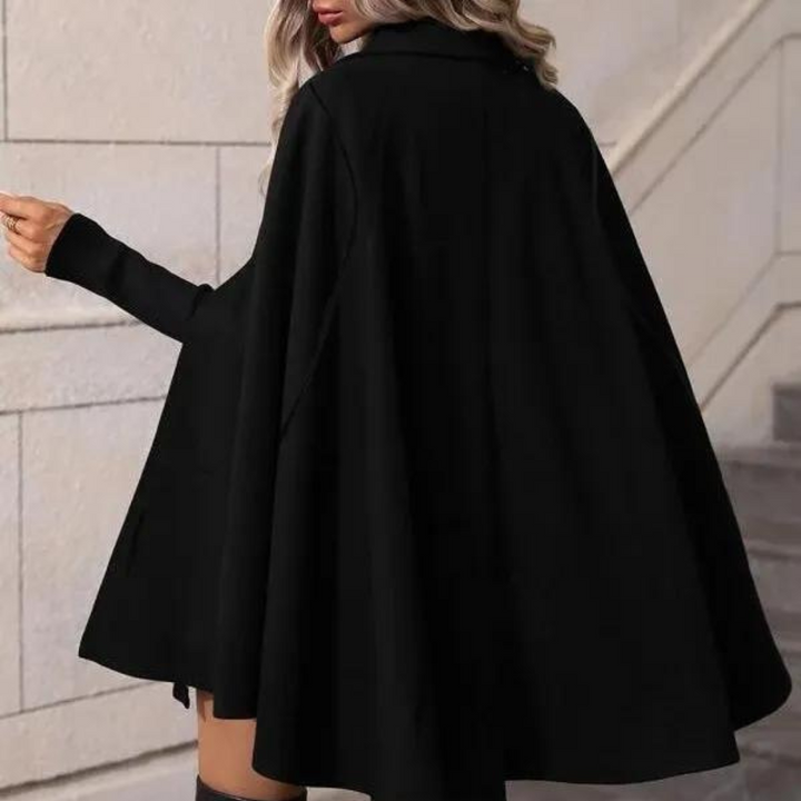 Corinne - Elegant dobbeltradet cape coat til kvinder