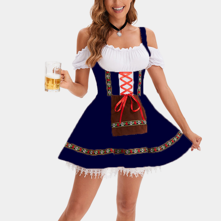 Eugenia - Oktoberfestkjole til kvinder med kolde skuldre