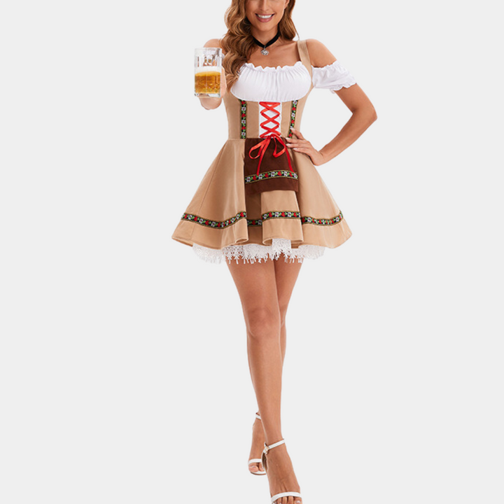 Eugenia - Oktoberfestkjole til kvinder med kolde skuldre