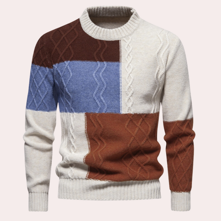 Boian - Stilfuld strikket herresweater