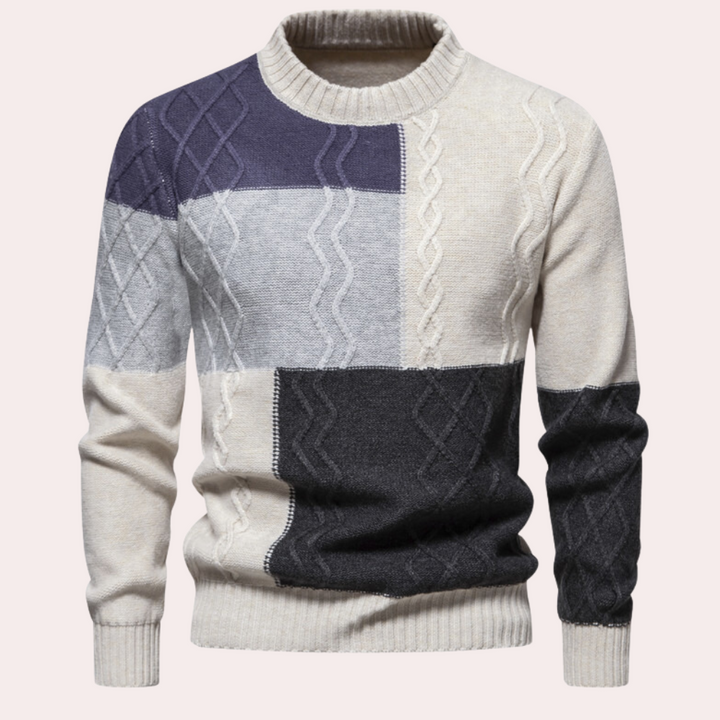 Boian - Stilfuld strikket herresweater